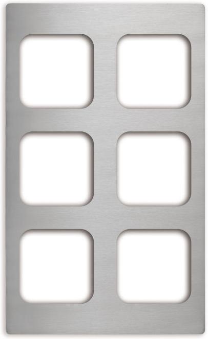 Vollrath - Miramar® Stainless Steel Template for Six Sixth-Size Miramar Contemporary Food Pans - 8244314