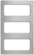 Vollrath - Miramar® Stainless Steel Template for Three Third-Size Miramar Contemporary Food Pans - 8244214