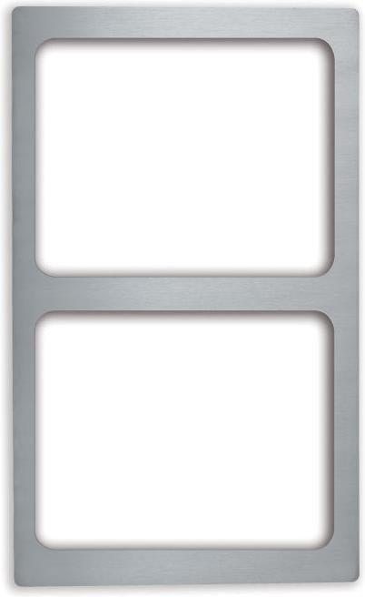 Vollrath - Miramar® Stainless Steel Template for Two Small Food Pans with Plain Edges - 8243014