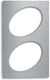 Vollrath - Miramar® Stainless Steel Template with Plain Edges for Two Medium Oval Miramar Display Cookware Food Pans - 8243214