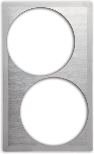 Vollrath - Miramar® Stainless Steel Template with Satin Edges for Two Large Round Miramar Food Pans - 8242516