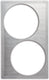 Vollrath - Miramar® Stainless Steel Template with Satin Edges for Two Large Round Miramar Food Pans - 8242516