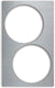 Vollrath - Miramar® Stainless Steel Template with Two Large Round Cutouts and Plain Edges - 8242514