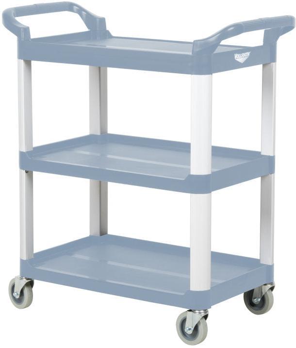 Vollrath - Multi-Purpose Plastic Cart, 33" x 16.8125" x 37" in Blue-Gray - 97004