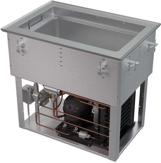 Vollrath - One-Well 120V Hot, Cold, Frozen Drop-In Unit with Auto Drain - FC-HCF-01120-AD
