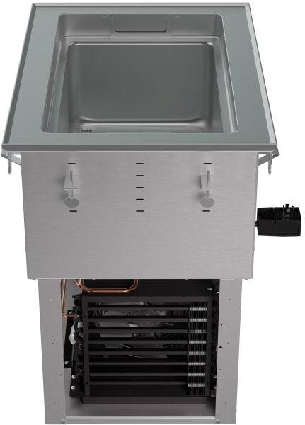 Vollrath - One-Well 208–240V Hot, Cold, Frozen Drop-In Unit with Auto Drain and Flat Flange - FC-HCF-01208-AD-FF