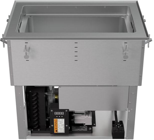 Vollrath - One-Well 208–240V Hot, Cold, Frozen Drop-In Unit with Auto Drain and Flat Flange - FC-HCF-01208-AD-FF