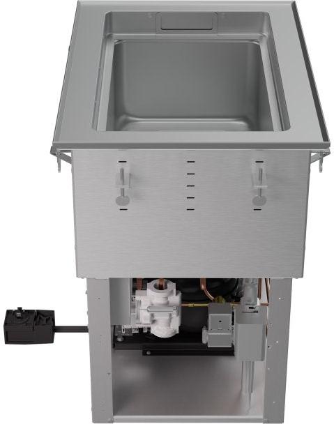 Vollrath - One-Well 208–240V Hot, Cold, Frozen Drop-In Unit with Auto Drain and Flat Flange - FC-HCF-01208-AD-FF