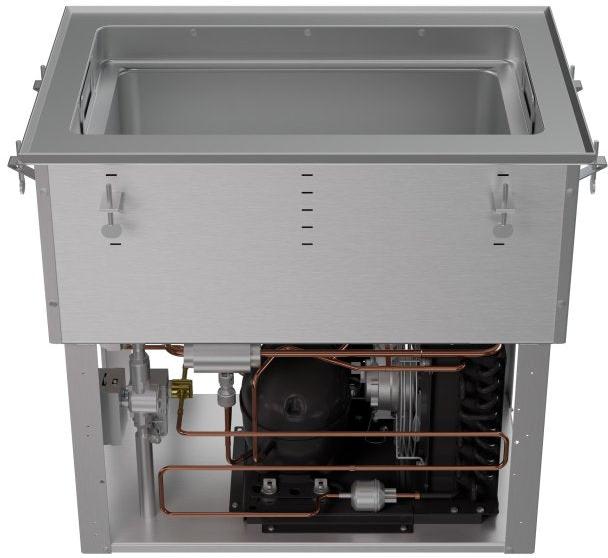 Vollrath - One-Well 208–240V Hot, Cold, Frozen Drop-In Unit with Auto Drain and Flat Flange - FC-HCF-01208-AD-FF