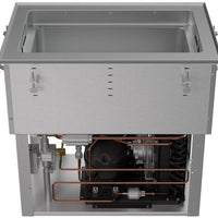 Vollrath - One-Well 208–240V Hot, Cold, Frozen Drop-In Unit with Auto Drain and Flat Flange - FC-HCF-01208-AD-FF
