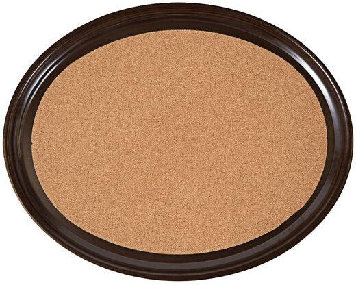 Vollrath - Oval Cork-Lined Laminated Serving Tray in Brown, 23" Width - 86334