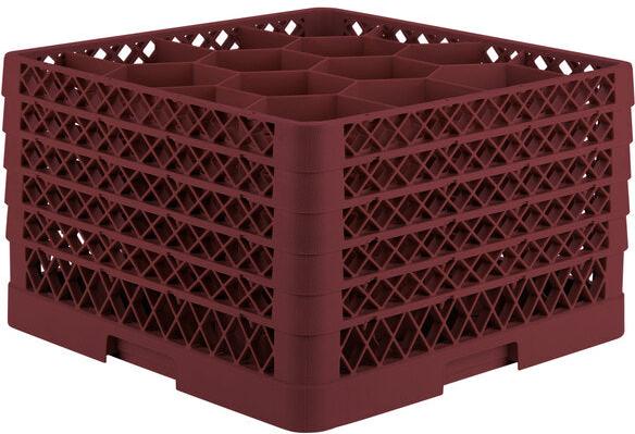 Vollrath - Rack Max®, 12-Compartment Burgundy 5 Extenders - TR18JJJJA-21