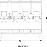 Vollrath - Refrigerated Beverage Dispenser With Four 3.17-Gallon Bowls And Fountain Spray Circulation - VBBD4-37-F