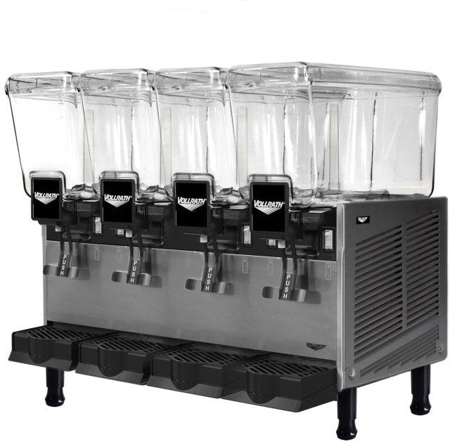 Vollrath - Refrigerated Beverage Dispenser With Four 3.17-Gallon Bowls And Stirring Paddle Circulation - VBBD4-37-S