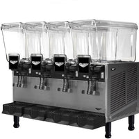 Vollrath - Refrigerated Beverage Dispenser With Four 3.17-Gallon Bowls And Stirring Paddle Circulation - VBBD4-37-S