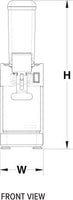 Vollrath - Refrigerated Beverage Dispenser With One 2.11-Gallon Bowl And Agitator Circulation - VBBC1-37-A