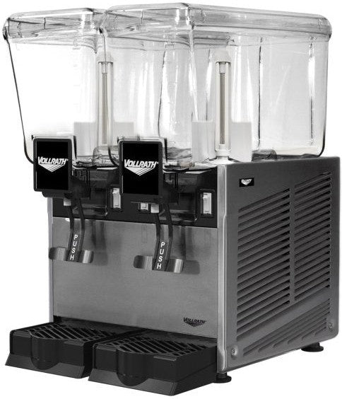 Vollrath - Refrigerated Beverage Dispenser With One 3.17-Gallon Bowl And Stirring Paddle Circulation - VBBD2-37-S