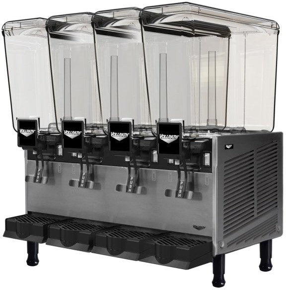 Vollrath - Refrigerated Beverage Dispenser With Three 5.28-Gallon Bowl And Stirring Paddle Circulation - VBBE4-38-F