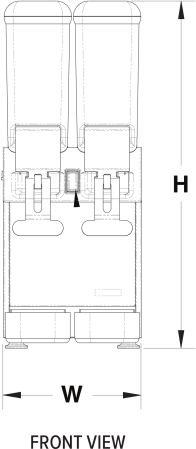 Vollrath - Refrigerated Beverage Dispenser With Two 2.11-Gallon Bowl And Agitator Circulation - VBBC2-37-A