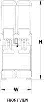 Vollrath - Refrigerated Beverage Dispenser With Two 2.11-Gallon Bowl And Agitator Circulation - VBBC2-37-A