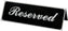 Vollrath - Reserved Tabletop Tent Sign - 4135