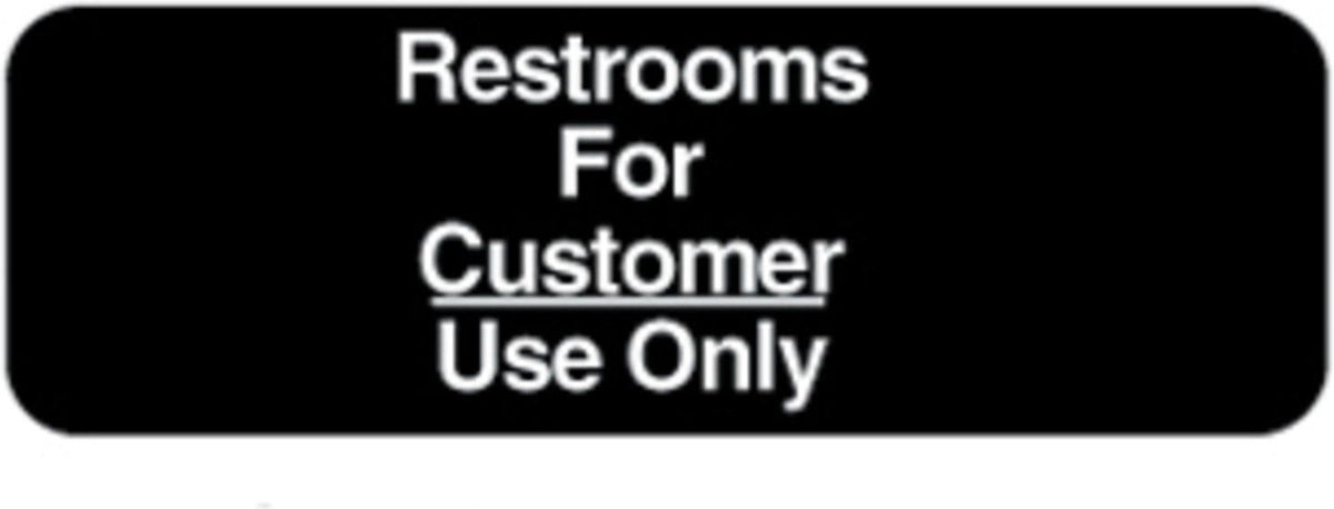 Vollrath - "Restrooms for Customer Use Only" Symbol Sign - 4525