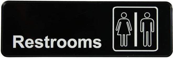 Vollrath - "Restrooms"symbol Sign - 4517