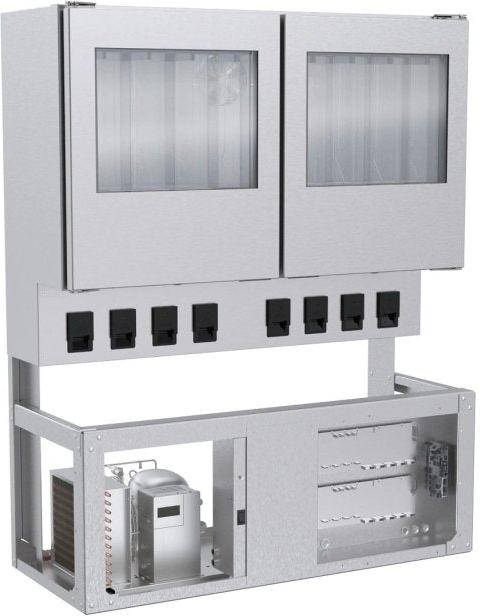 Vollrath - SerVue Touchless Refrigerated 8-Compartment Slide-In Salad Dispenser - FC-4TD-28120-C