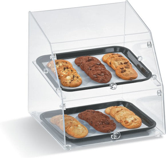 Vollrath - Small 2-Tier Clear Acrylic Classic Baked Goods Display Case With Front Access - SBC1014-2F-06