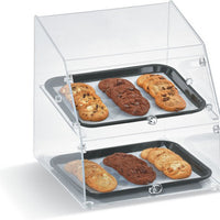 Vollrath - Small 2-Tier Clear Acrylic Classic Baked Goods Display Case With Front Access - SBC1014-2F-06