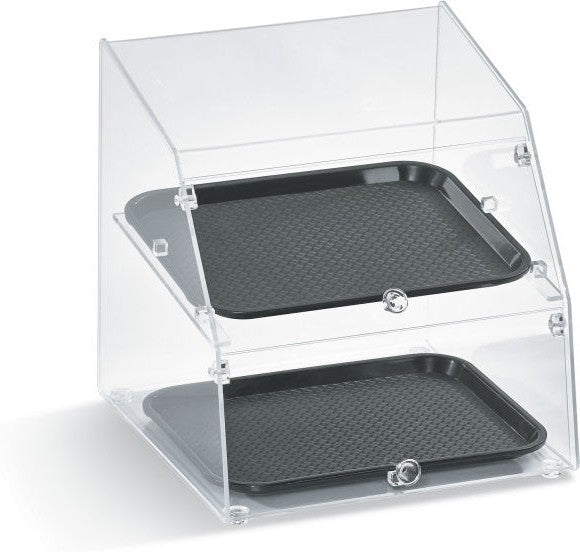 Vollrath - Small 2-Tier Clear Acrylic Classic Baked Goods Display Case With Front Access - SBC1014-2F-06