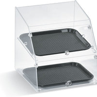 Vollrath - Small 2-Tier Clear Acrylic Classic Baked Goods Display Case With Front Access - SBC1014-2F-06