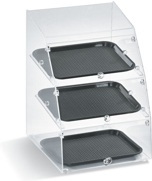 Vollrath - Small 3-Tier Clear Acrylic Classic Baked Goods Display Case With Front Access - MBC1014-3F-06