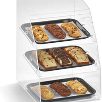 Vollrath - Small 3-Tier Clear Acrylic Classic Baked Goods display Case With Rear Access - MBC1014-3R-06