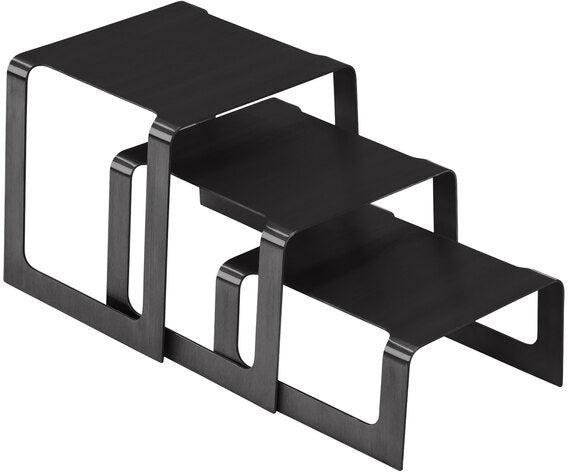 Vollrath - Square-Bent Stainless Steel Buffet Riser Set in Black - 4600960