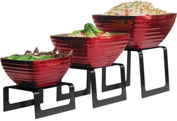 Vollrath - Square-Bent Stainless Steel Buffet Riser Set in Black - 4600960