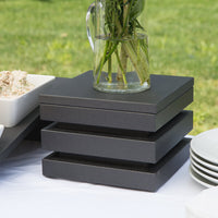 Vollrath - Stackable Cubic Display Support Cubes and Lid in Black - V904600