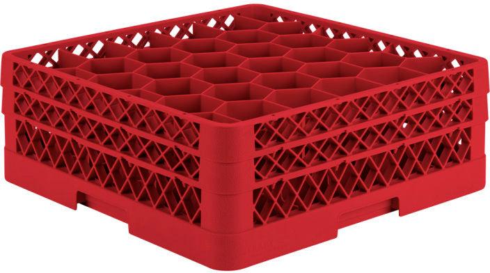 Vollrath - Tall 30-Compartment Traex® Full-Size Rack Max® Rack in Red - TR12HH-02