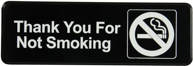 Vollrath - "Thank You for Not Smoking" Symbol Sign - 4521