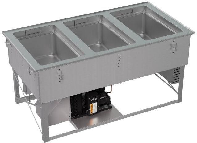 Vollrath - Three-Well 120V Hot, Cold, Frozen Drop-In Unit with Auto Drain - FC-HCF-03120-AD
