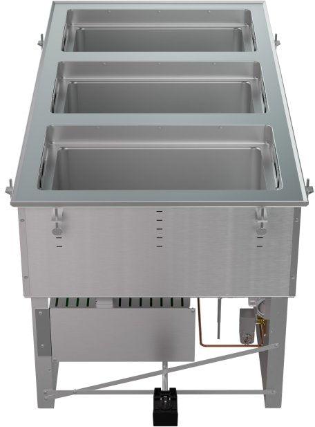 Vollrath - Three-Well 120V Hot, Cold, Frozen Drop-In Unit with Auto Drain and Flat Flange - FC-HCF-03120-AD-FF