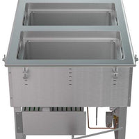 Vollrath - Three-Well 120V Hot, Cold, Frozen Drop-In Unit with Auto Drain and Flat Flange - FC-HCF-03120-AD-FF