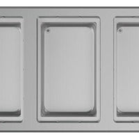 Vollrath - Three-Well 120V Hot, Cold, Frozen Drop-In Unit with Auto Drain and Flat Flange - FC-HCF-03120-AD-FF