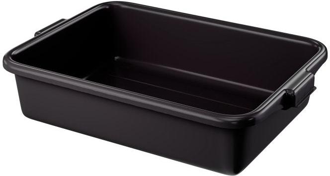 Vollrath - Traex 20" x 15" x 5" Black High Density Polyethylene Bus Box - 1521B-06