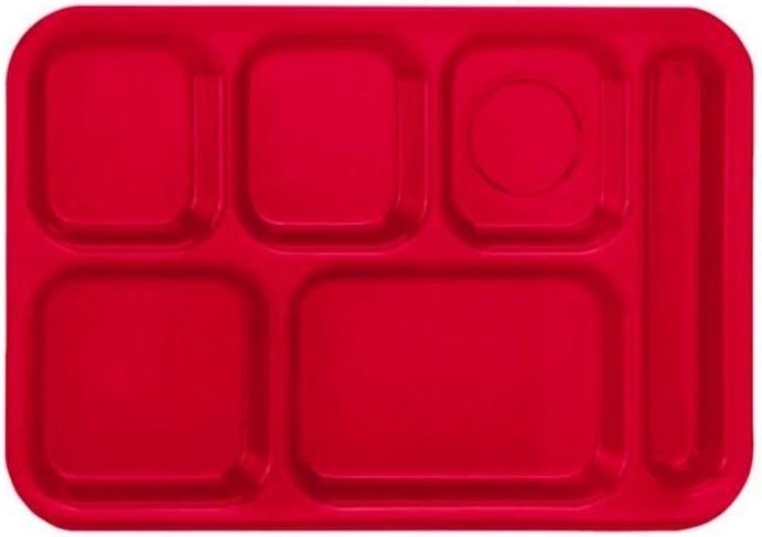 Vollrath - Traex® 6 Compartment Tray in Red - 2615-02