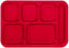 Vollrath - Traex® 6 Compartment Tray in Red - 2615-02