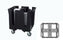 Vollrath - Traex® Adjustable Dish Caddy, Capacity 4 Stacks in Black for 8 to 9-1/2 (20.3 24.1) to Square Plates/Bowls - SAC-SQ4-06