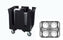 Vollrath - Traex® Adjustable Dish Caddy, Capacity 4 Stacks in Black for 9-5/8 to 10-1/4 (24.4 to 26) Round Plates/Bowls - SAC-4C-06