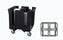Vollrath - Traex® Adjustable Dish Caddy, Capacity 4 Stacks in Black for 9-5/8 to 10-5/8 (24.4 to 27) Square Plates/Bowls - SAC-SQ1-06