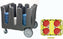 Vollrath - Traex® Adjustable Dish Caddy, Capacity 4 Stacks in Gray for 11-5/8 to 12-1/2 (29.5 to 31.6) Round Plates - ADC-2